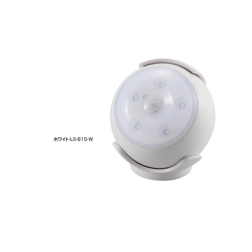 【送料無料】OHM LEDセンサーライト 人感・明暗センサー　ホワイト・LS-B15-W