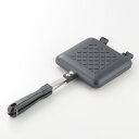 【送料無料】ヨシカワ ホットサンドメーカー ガス火専用 あつあつ シングル フッ素加工 焼き目なし ブラック アウトドア キャンプ SJ1681