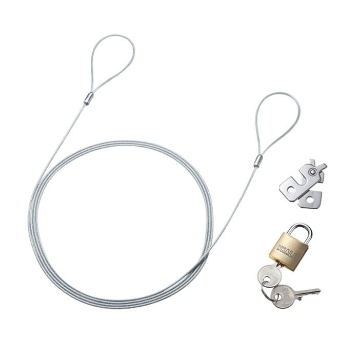 【送料無料】NobleWedgeスロット対応セキュリティワイヤー・南京錠 SL-81
