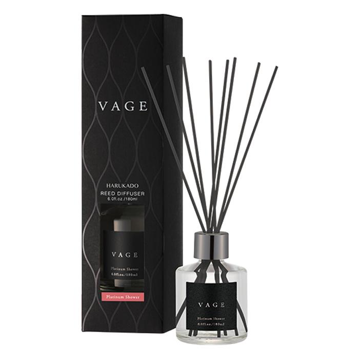 楽天通販奉行【送料無料】 VAGE（バーグ） リードディフューザー ルームフレグランス （約180mL） プラチナシャワー 6265 アロマディフューザー アロマ スティック インテリア 芳香剤 香り フレグランス フローラルムスク 室内用 男性 女性 プレゼント ギフト 日本製