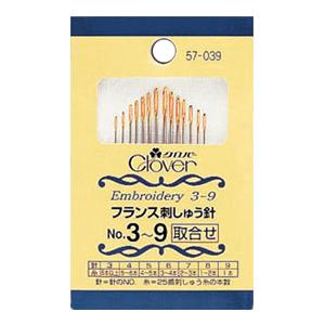 【送料無料】フランス刺しゅう針 No.3～9 57-039