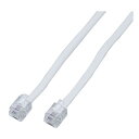 【送料無料】ELPA(エルパ) 6極4芯・2芯兼用テレホンコード 7m TEW-T070(2)