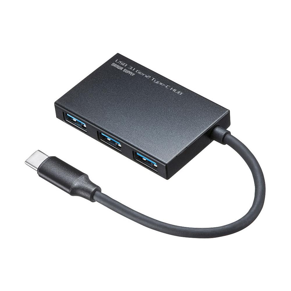 【送料無料】サンワサプライ　USB3.1 Gen2対応 Type-Cハブ　USB-3TCH18BK