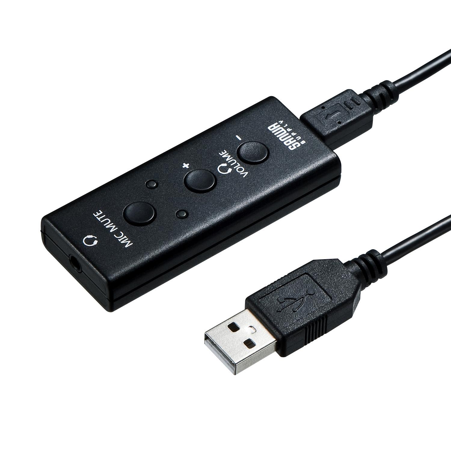 【送料無料】サンワサプライ USBオーディオ変換アダプタ 4極ヘッドセット用 MM-ADUSB4N 1