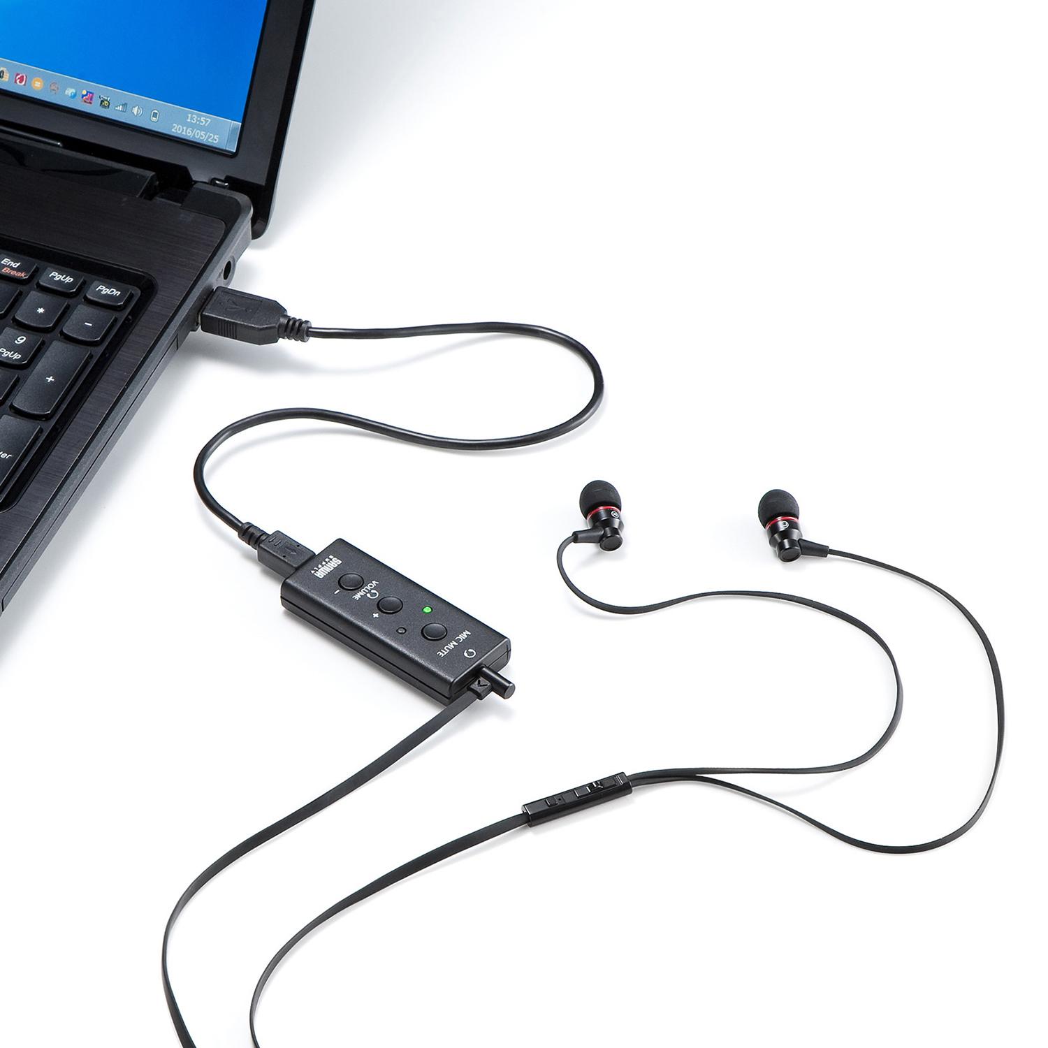 【送料無料】サンワサプライ USBオーディオ変換アダプタ 4極ヘッドセット用 MM-ADUSB4N 2