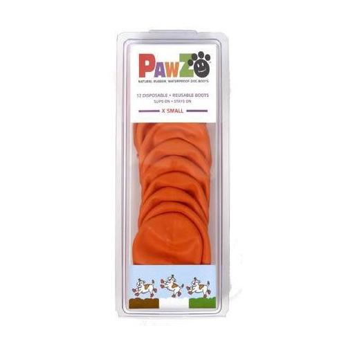 【送料無料】正規輸入品　アメリカ　Pawz Dog Boots社製　ポウズ　ラバードッグブーツ　オレンジ　XS　PZXS