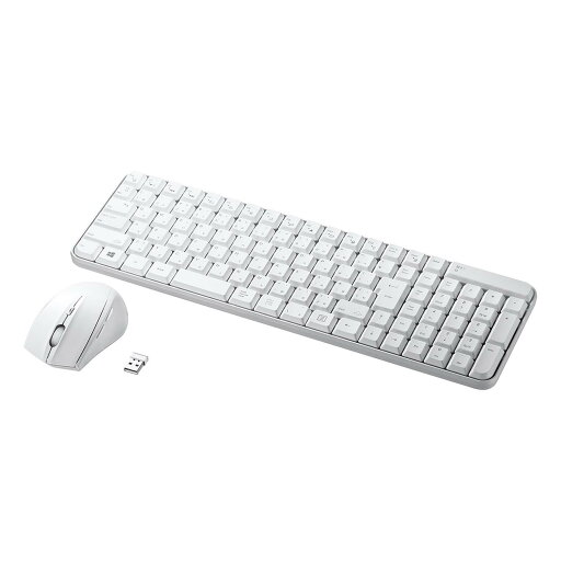 【送料無料】サンワサプライ マウス付きワイヤレスキーボード ホワイト SKB-WL25SETW 【送料無料】サンワサプライ マウス付きワイヤレスキーボード ホワイト SKB-WL25SETW