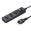 【送料無料】サンワサプライ 火災予防安全タップ 2P・4個口・3m ブラック TAP-TSH43SWBKN(2)