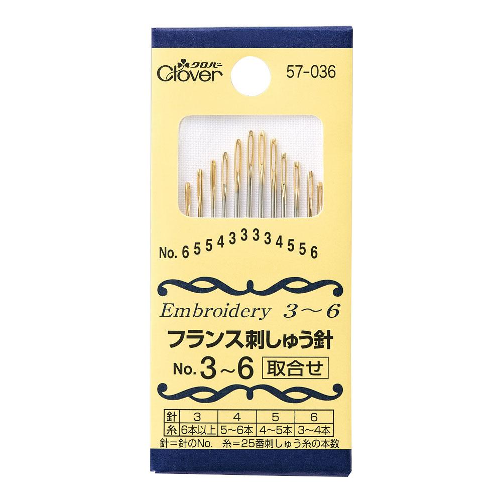 【送料無料】クロバー フランス刺しゅう針 No.3-6 57-036