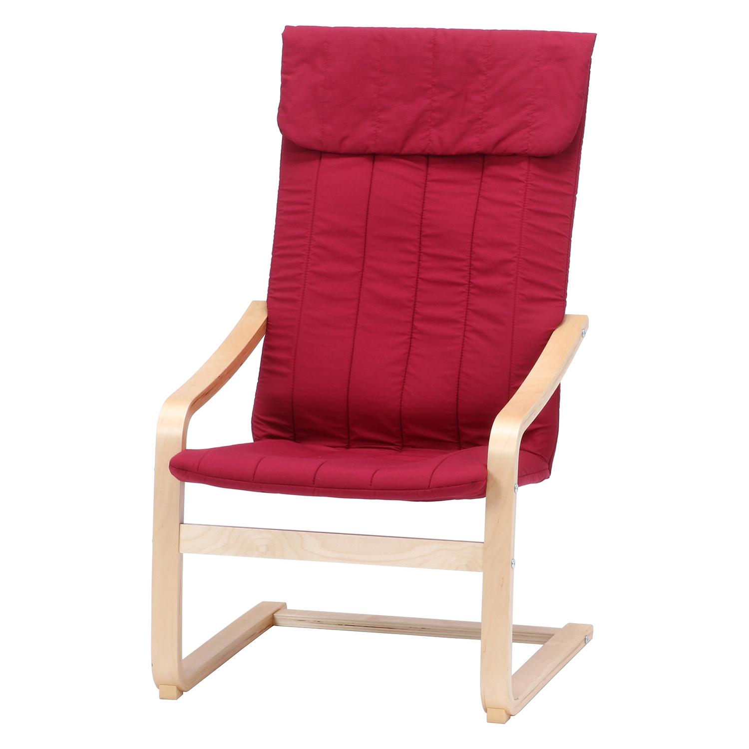 【送料無料】不二貿易 C/D:84293 リラックスチェアー スリム ワインレッド 84293