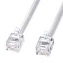 【送料無料】サンワサプライ モジュラーケーブル ホワイト 10m TEL-N1-10N2