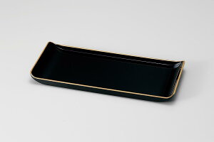 送料無料 焼香盆 小 (約150×320×22mm) 黒 フチ金 ブラック お焼香 廻し香炉 お盆 小さめ コンパクト 灰が飛び散りにくい 便利 高級感 シンプル 法事 お通夜 お葬式 3601850200021 日本製