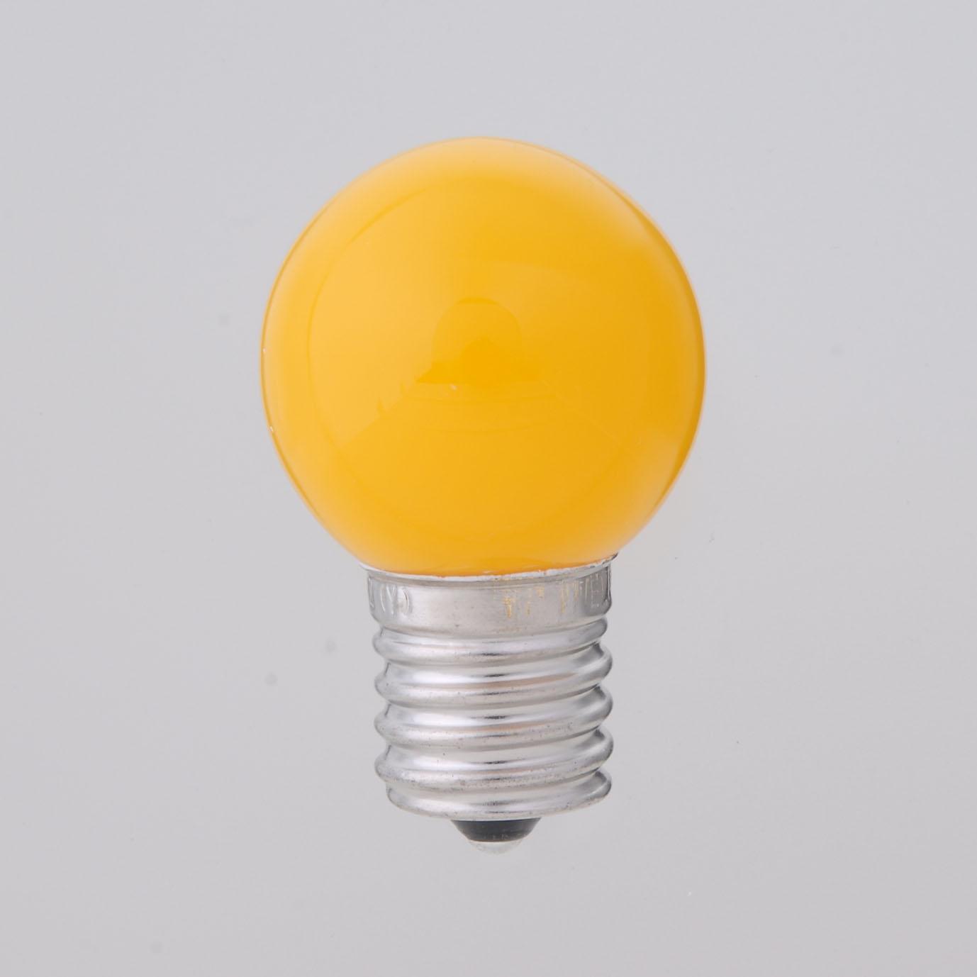 【送料無料】ELPA LED電球G30形E17 イエロー 屋内用 LDG1Y-G-E17-G243