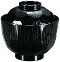 【送料無料】福井クラフト A)ニュー亀甲小吸椀(蓋親) 黒 12034010