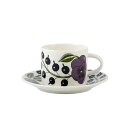 【送料無料】Arabia パラティッシ コーヒーカップ&ソーサー パープル 1054181