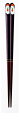 【送料無料】一双 会津蒔絵干支箸 酉 20.5cm 38130