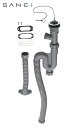 【送料無料】三栄水栓 SANEI ホーロー用トラップホース PH787-32