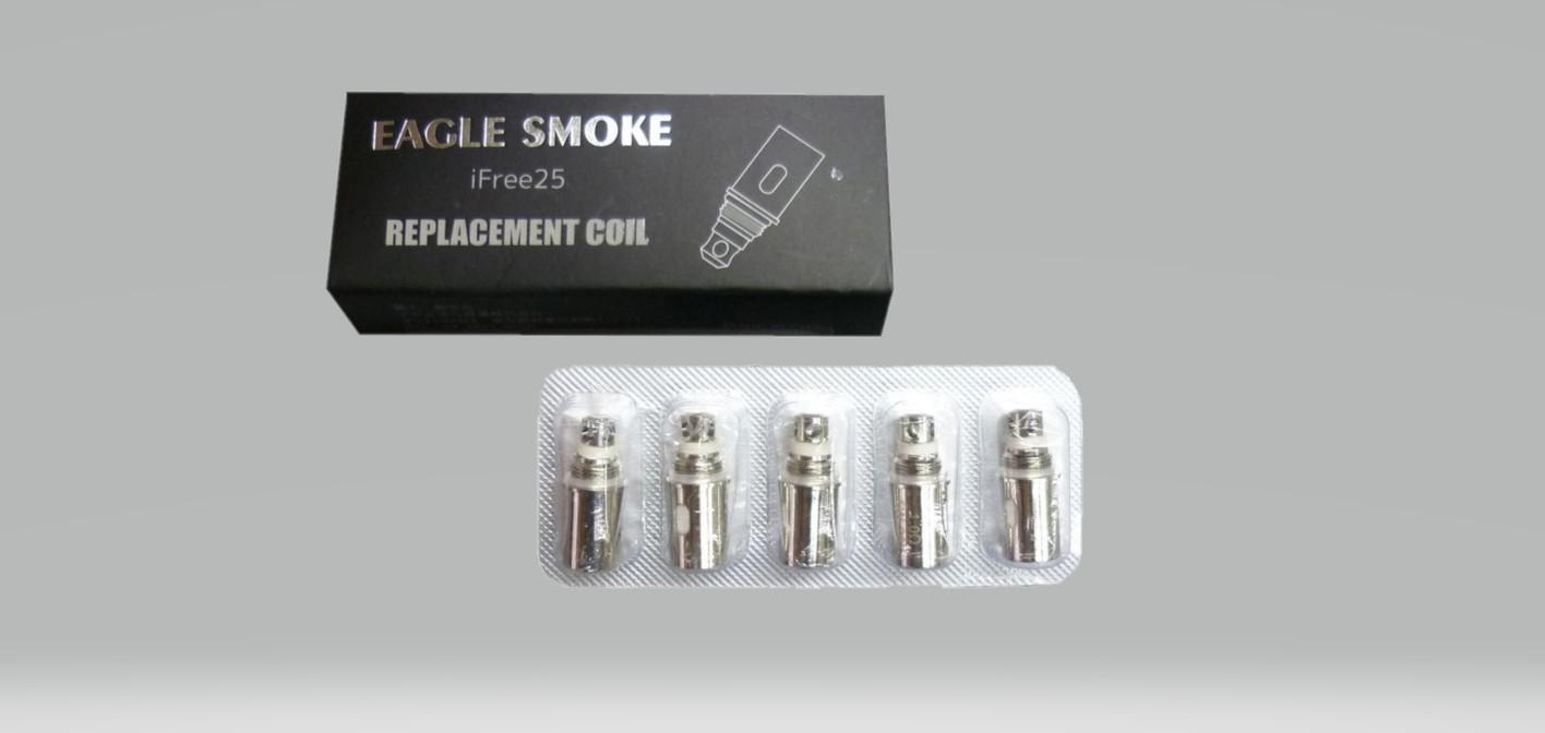 【送料無料】電子タバコ　イーグルスモーク 交換用別売コイル　EAGLE SMOKE iFree25 1.0Ωコイル 5P　90190200
