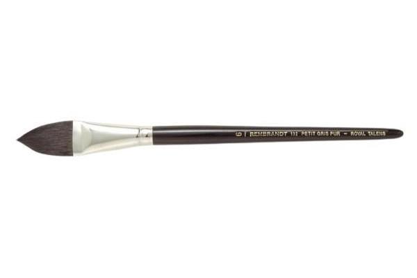 【送料無料】REMBRANDT レンブラント水彩画筆132 高級リス毛/オーバル T909-132-06（6号） 495494