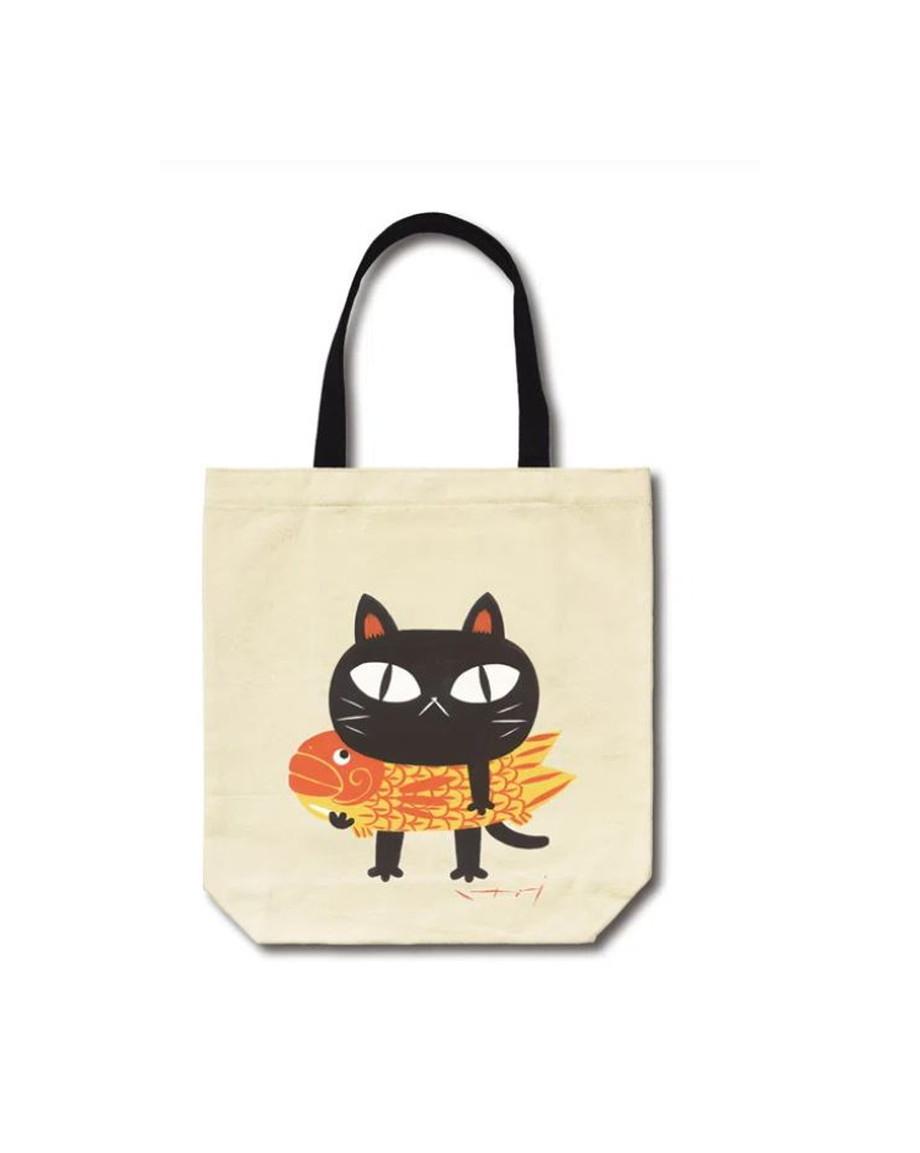 【送料無料】 糸井忠晴 コットン トートバッグ「夢ねこ」 IT-01531