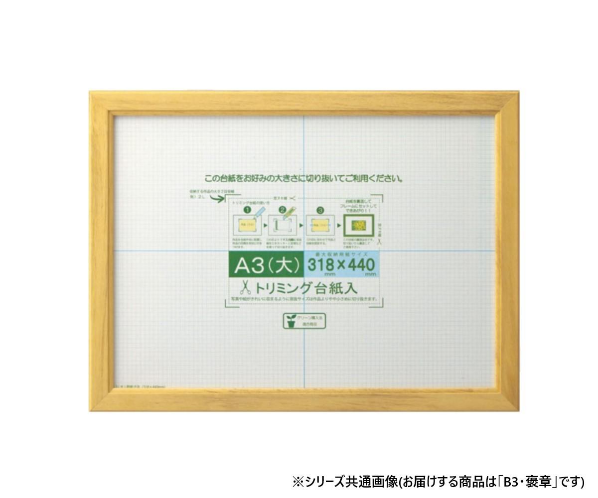 【送料無料】 大仙　賞状額　カノエ　PET　箱入　B3・褒章　ナチュラル　33J635E4000