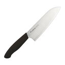 【送料無料】富士カトラリー ウィステリア 本刃付けカラーハンドル庖丁 三徳 170mm ブラック FC-680