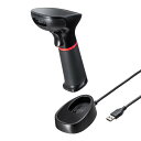 【送料無料】 サンワサプライ ワイヤレス2次元バーコードリーダー 2.4GHzワイヤレス BCR-WL2D1BK(2)