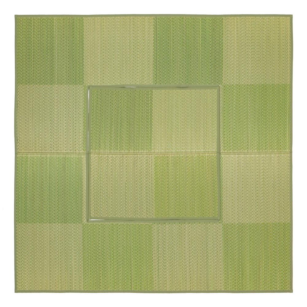 【送料無料】 掘りごたつ対応い草ラグ 約191×191cm GR 81909020