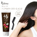 ビューナ ヘアカラートリートメント ナチュラルブラック 220g ブラシ付 白髪 染め カラーリング トリートメントタイプ 椿オイル 利尻昆布 ケラチン シルク カラートリートメント 白髪染め 髪染め シャンプーブラシ 日本製