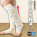 【送料無料】足すっきり一般医療用サポーター ベージュ M-L