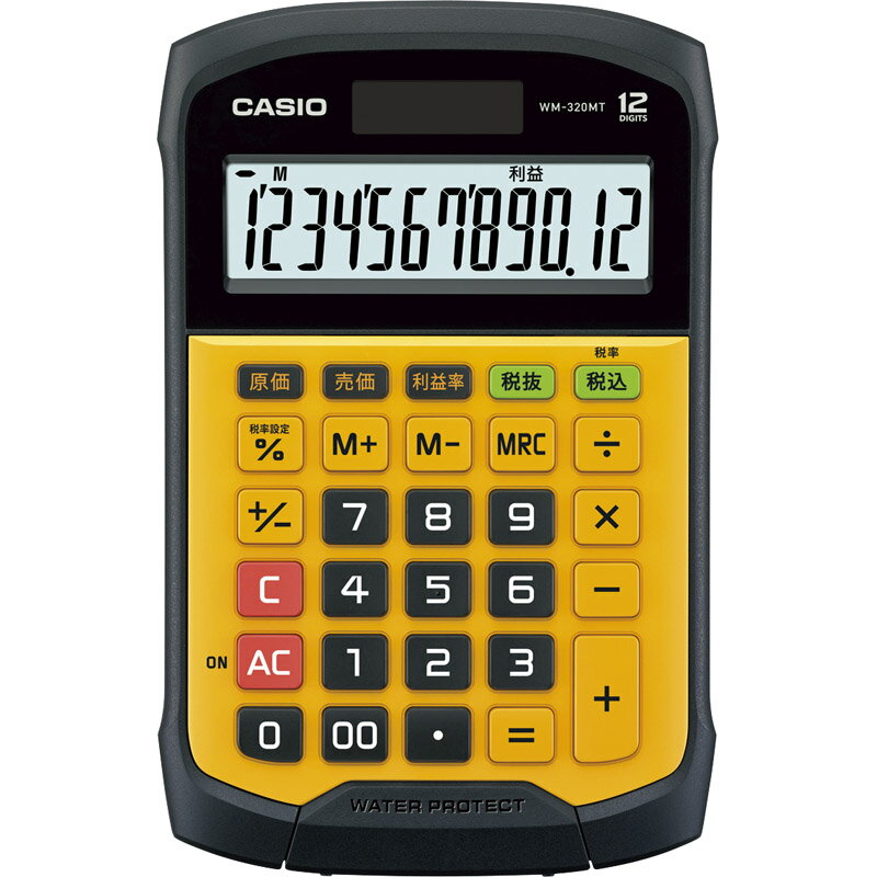 カシオ 防水・防塵電卓 WM-320MT-N-[tr]