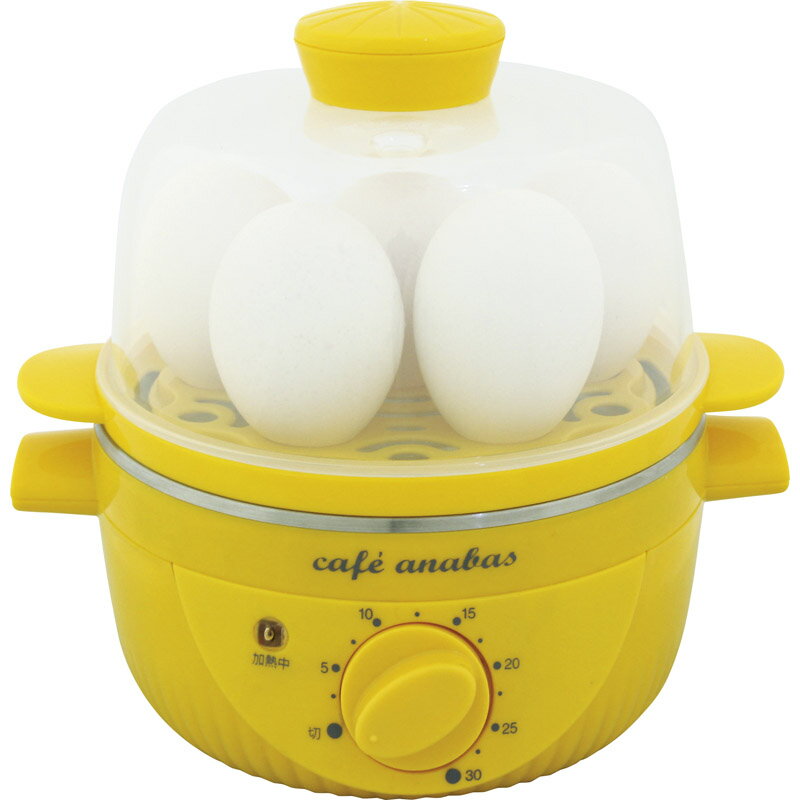 カフェアナバス ゆでたまご名人＆かんたん蒸し器（1段） SE-001[tr]