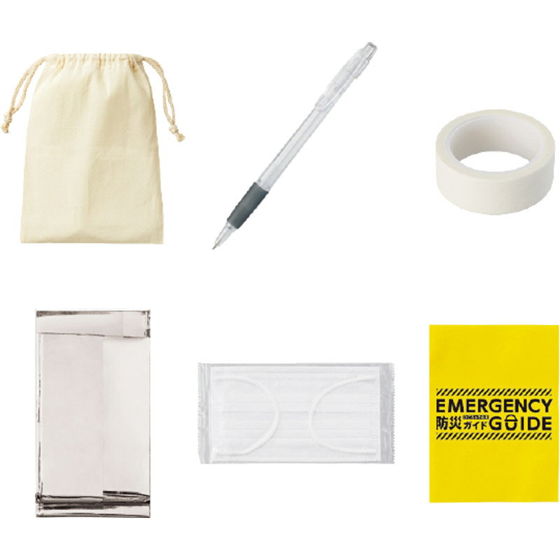 防災緊急6点セット 巾着タイプ TS-1803-008[tr]