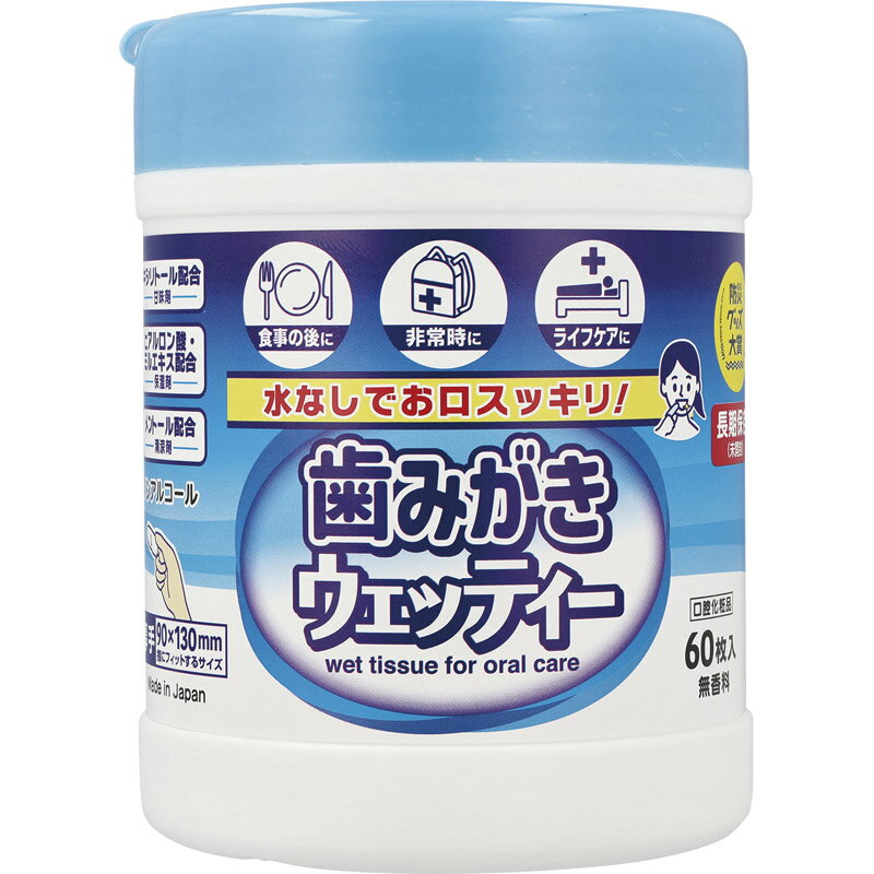 歯みがきウェッティー60枚入 D00069