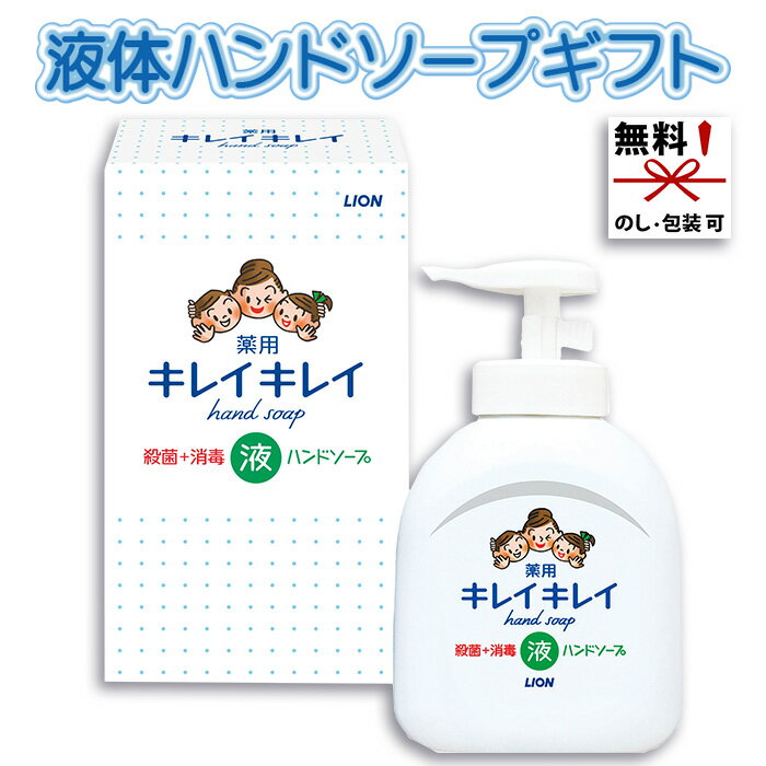 【在庫あり】ライオン キレイキレイ 薬用液体ハンドソープ250ml ギフト箱入 BPPHY【引越し 挨拶 ギフト 粗品 品物 引っ越し挨拶ギフト さっぱり 風邪予防 手洗い 除菌 消毒 ウイルス対策 液体 おしゃれ 景品 ギフトセット 人気 おすすめ 手に優しい[zkas]】