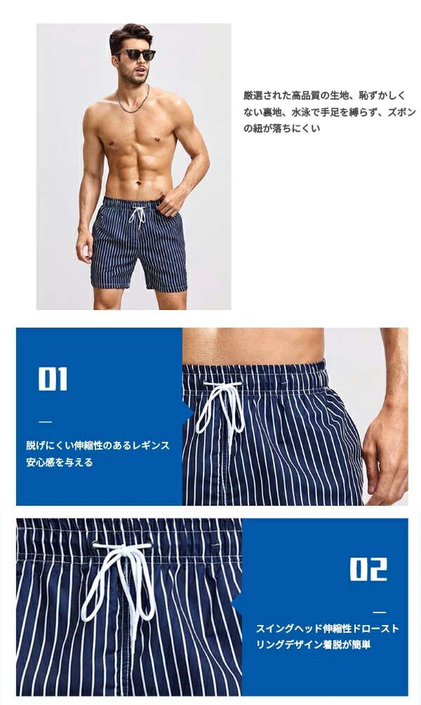 【50円クーポン配布中!】 水着 メンズ サーフパンツ 海パン ボードショーツ サーフショーツ インナー ハーフパンツ 大きいサイズ ラッシュガード 膝上丈 ショート プール ひざ上丈 海水浴 海 サウナ サーフィン S L M 2XL XL ブラック