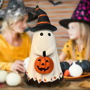 【50円クーポン配布中!】 ハロウィン 飾り かぼちゃ お化け ハロウィングッズ 人形 雰囲気 怖い 雑貨 おもちゃ ぬいぐるみ ミニドール 精霊 ノーム 妖精 北欧 手作り かわいい オーナメント 卓上 小さい 窓辺 小物 Halloween パーテイー飾り 店舗装飾 ホワイト