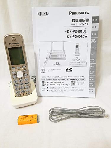 パナソニック おたっくす デジタルコードレスFAX 子機1台付き 1.9GHz DECT準拠方式 シャンパンゴールド KX-PD601DL-N