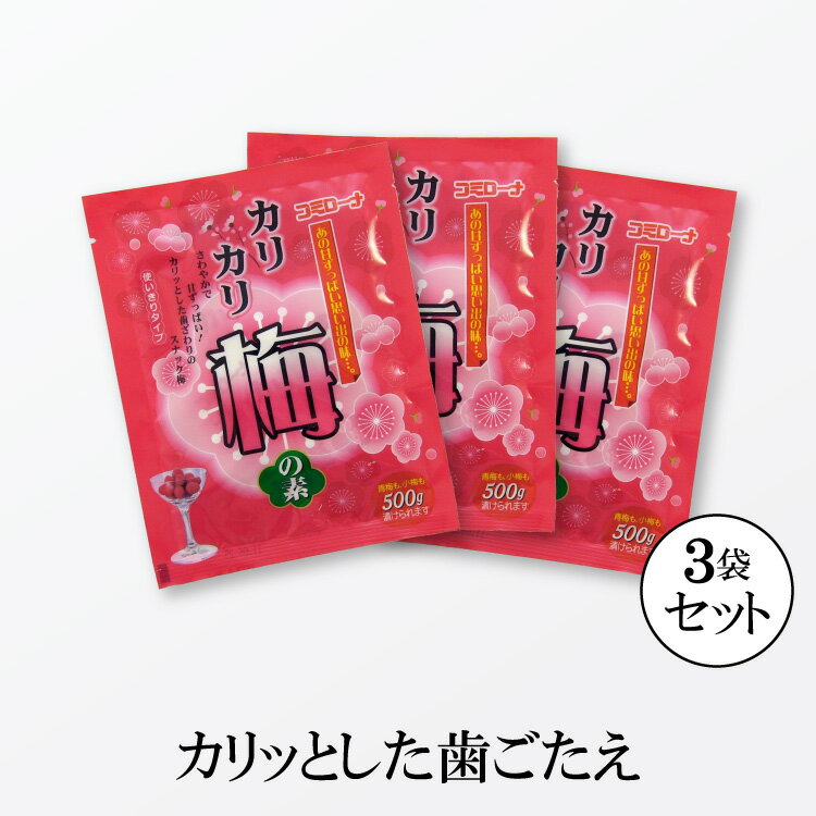 手作り カリカリ梅の素 70g(梅500g用)×3袋【ゆうパケット 送料無料】 かりかり梅 小梅 青梅 梅干し 梅漬け 梅仕事 梅漬け 簡単 てづくり コミローナ コーセーフーズ