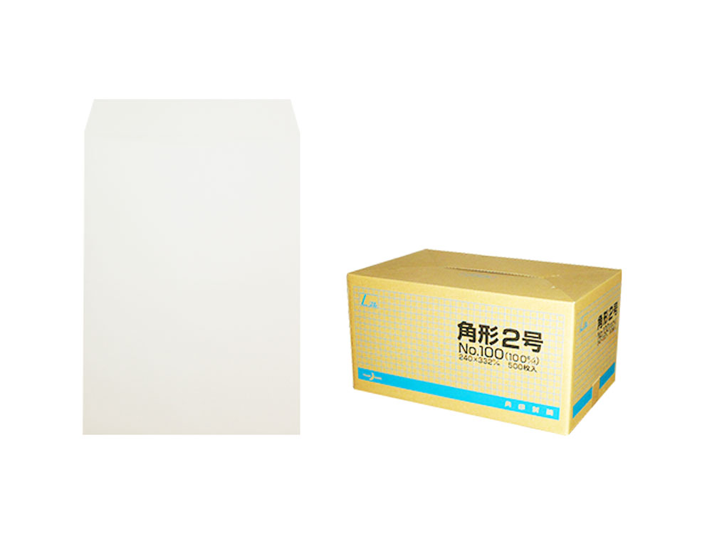 角2封筒 白菊100g 中貼/500枚