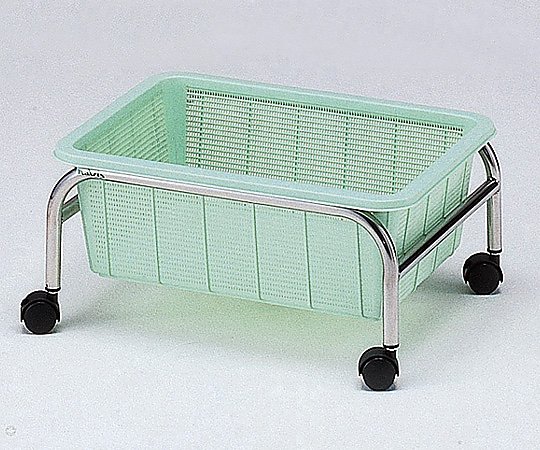 ★ポイント最大16倍★【全国配送可】-ステンレス脱衣ワゴン・ラック[深型] 480×355×210mm ナビス（アズワ..