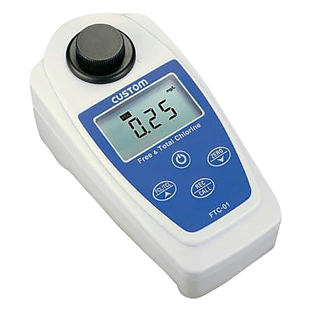 ★ポイント最大16倍★【全国配送可】-残留塩素計　本体 カスタム 型番 FTC-01 　JAN 4983621990096 aso 2-045-01 ●在庫品 納期約 3営業日-【医療・研究機器】