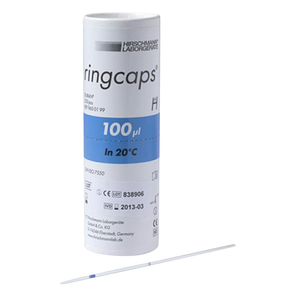 ★ポイント最大16倍★【全国配送可】-EMマイスターリングキャップス 100μL 1目盛 250本入り アズワン 型..