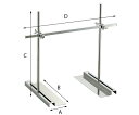 ★ポイント最大16倍★【全国配送可】-ヒータースタンド(角型) ヤマナカ 型番 WB300 W500 JAN 4573310100891 aso 2-793-02 ●在庫品 納期約 3営業日-【医療・研究機器】