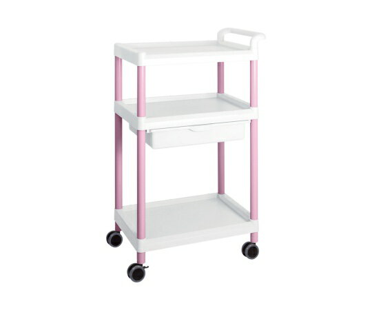 ★1/9-16 P最大27倍★【全国配送可】-モバイルイージーカート（トールタイプ／ワイド32）　3段　引出しあり (ピンク) アズワン 型番 ME32B 　JAN 4582110973475 aso 3-6644-02 ●在庫品 納期約 3営業日-【医療・研究機器】