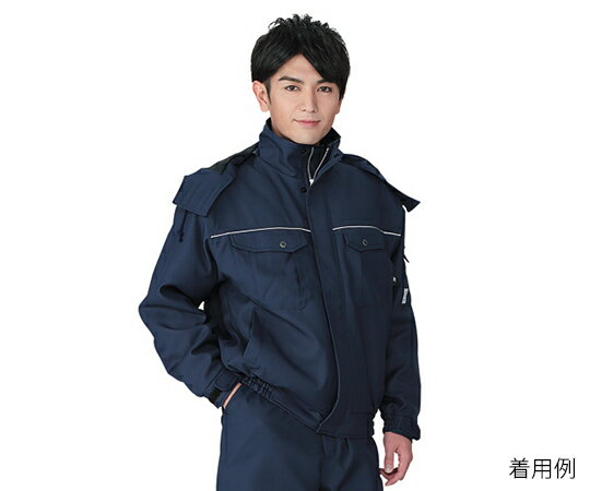 ★ポイント最大16倍★【全国配送可】-エコ制電防寒ブルゾン（フード付）　ネイビー　4L 自重堂 型番 48410-011-4L 　JAN 4932309394732 aso 3-726-05 ●お取寄品　納期約 6営業日-【医療・研究機器】