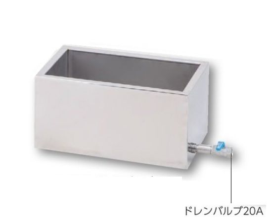 ★ポイント最大16倍★【全国配送可】-ステンレス水槽 角型 ドレンバルブ付 20A 断熱あり II型