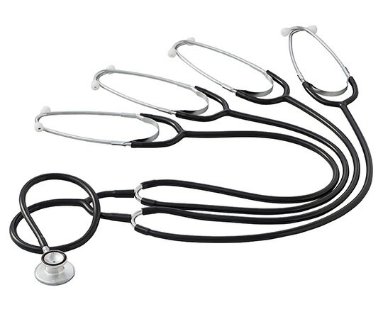 ★ポイント最大16倍★【全国配送可】-教育用聴診器（四人用） ケンツメディコ 型番 0166B001 　JAN 4580102327466 aso 62-9749-36 ●お取寄品　納期約 8営業日-【医療・研究機器】
