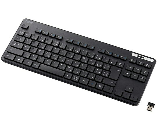 ★ポイント最大16倍★【全国配送可】-無線キーボード　薄型　メンブレン式　コンパクトサイズ　ブラック ..