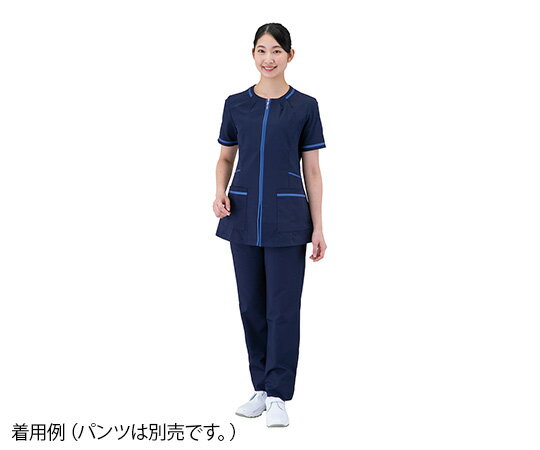 ★ポイント最大16倍★【全国配送可】-レディースジャケット スマートスクラブエレガント ネイビー×スモーキーブルー LL KAZEN 型番 780-48 LL JAN 4589827352081 aso 7-1237-04 ●お取寄品 納期約 7営業日-【医療・研究機器】